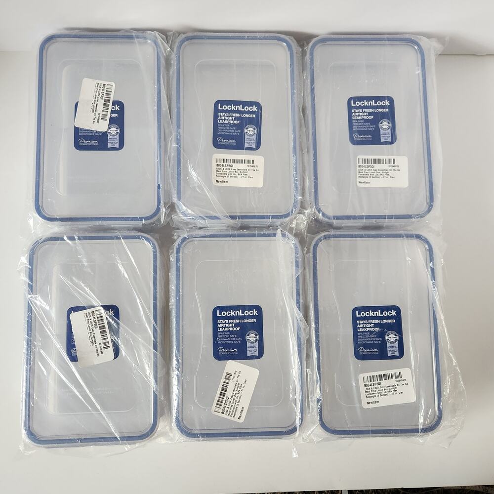 New! LocknLock Easy Essentials On The Go Travel Bento Box Meal Prep Lunch 27oz